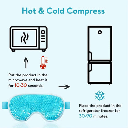 Cold Compress Eye Mask Can Be Reused for Dark Circles Swollen Eyes Relieving Migraines and Eye Fatigue Skincare Gift Eye Mask